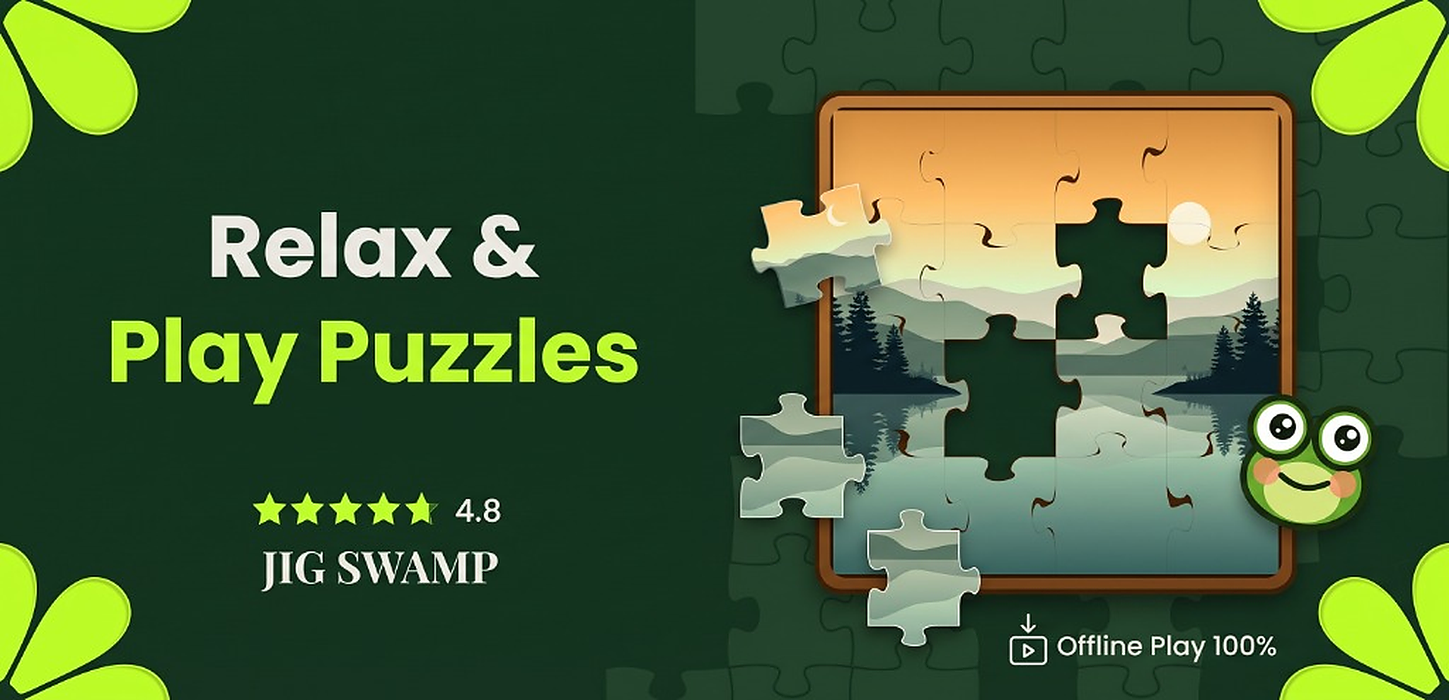 Jigswamp Game Artwork and Puzzle Interface